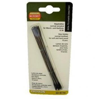 Proxxon 28743 - Set 12 Hojas Sierra Calar 18 Dientes, negro