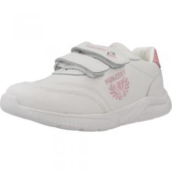 Zapatillas Deportivas de Piel para Niños y Niñas con Cierre Adherente - Modelo Saturn Blanco Pablosky