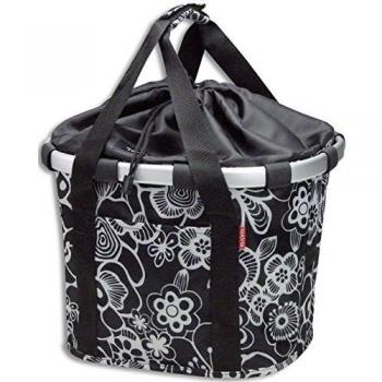 Rixen und Kaul Klickfix - Cesta para Bicicleta, diseño geométrico Negro Negro Talla:15 Liter
