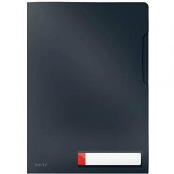 Carpeta Leitz Cosy PP A4 Gris Portadocumentos con Broche Polipropileno Negro