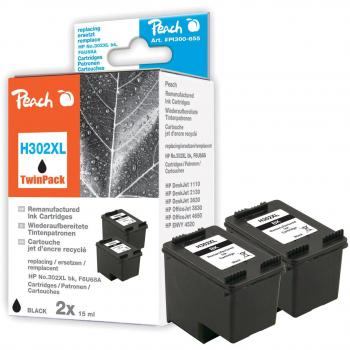 Pack de 2 Cabezas de Impresión Negro Compatibles con HP No. 302XL bk, F6U68AE para Modelos como HP OfficeJet y DeskJet