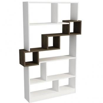 Librería Blanco-Nogal 160x90x22 cm - Almacenamiento Herramientas