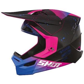 Casco de motocross Shot Furious Matrix Morado XL