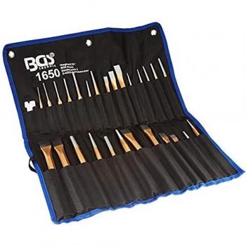 Juego de cinceles y punzones BGS Technic 28 piezas