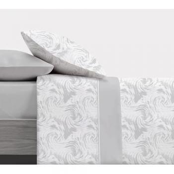 Juego de Sábanas Extrasuave 3 Piezas Swer Gris 135x190 cm - Algodón/Poliéster - Ideal para Primavera y Verano