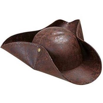 Cappello Tricornio Pirata Adulto Similpelle WIDMANN-SMIFFYS
