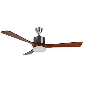 Orbegozo CP 97132 - Ventilador de techo, 3 velocidades, silencioso, luz LED, mando a distancia, 136 cm de diámetro, temporizador, 3 aspas de madera, 70 W