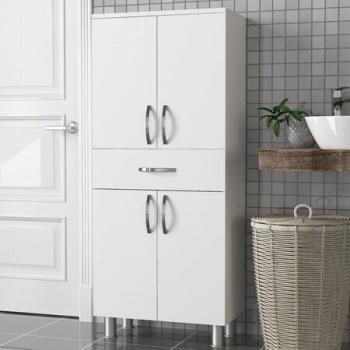 Mueble de Baño Arizona 4 Puertas Blanco con Cajón - 140x59x32cm Aglomerado Laminado