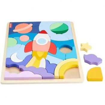 Puzzle Madera Del Espacio Fisher-Price con 42 piezas