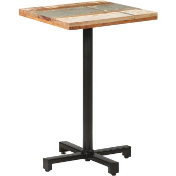 Square Bistro Table 19.7x19.7x29.5 Solid Reclaimed Wood