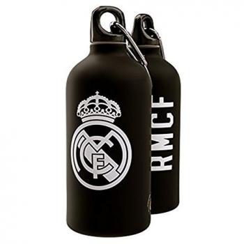 Botellin Real Madrid Negro Mate Escudo
