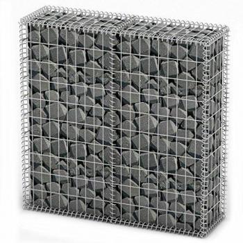 vidaXL Gavión Cesta Pared con Tapas Alambre Galvanizado 100 x 100 x 30 cm