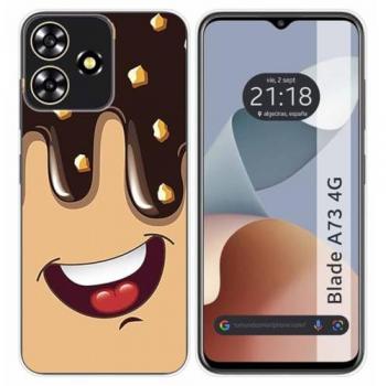 Funda de Silicona para Zte Blade A73 4G con Diseño de Helado Chocolate y Dibujos