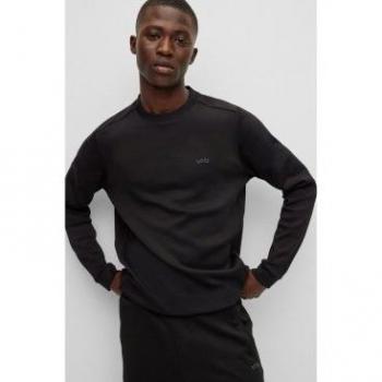 Hugo Boss Black Cotton Logo Details Sweatshirt - S