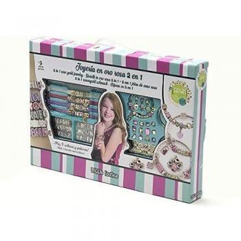 Tachan- Set para Hacer Pulseras y Collares con Cuentas y Abalorios en Oro Rosa