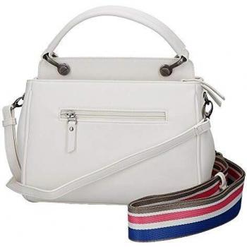 Pepe Jeans Eva Bolso con Solapa Blanco 26x14x5 cms Piel Sintética