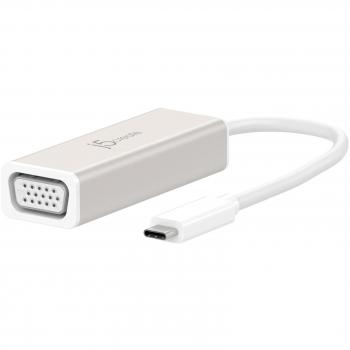 j5create USB Type-C to VGA Adapter JCA111, 3.1 Type-C Compatible with Chromebook/MacBook/and More USB Type C Devices