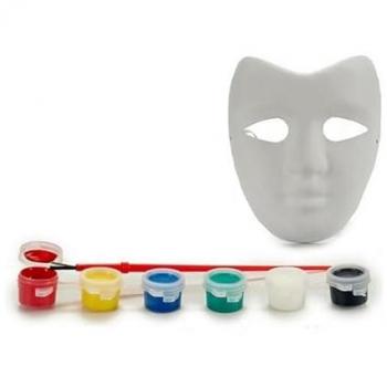 Set de pintura Blanco Máscara (12 Unidades) - Pincello Set de Manualidades, Estándar