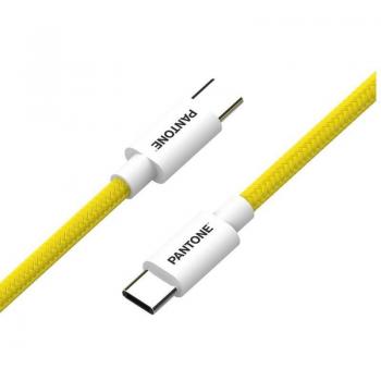 Cable USB-C a USB-C Pantone Amarillo, 1.5 metros