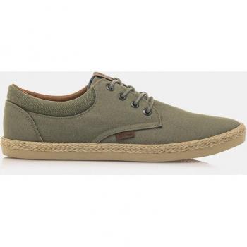 Mustang Bequia - Zapatillas de cordones para hombre en textil verde con puntera redonda