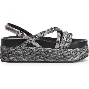CafèNoir Sandalias con plataforma para Mujer modelo C1HH9005 color Plata