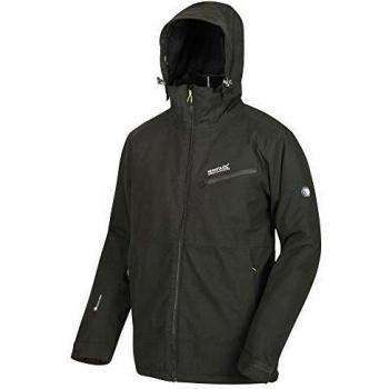 Regatta Highside Iv - Chaqueta de senderismo impermeable y transpirable con aislamiento térmico para hombre, con capucha y aislamiento térmico, Hombre, RMP273 90560, verde oscuro, M
