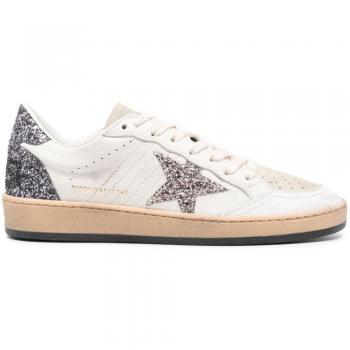 Golden Goose Women's Ball Star Leather Sneakers in Grey, Size 41