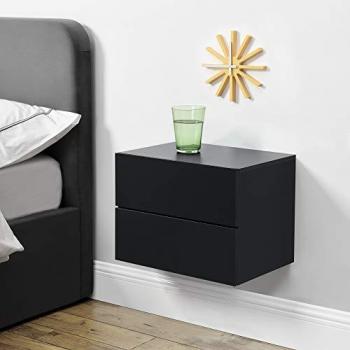 Estantería de Pared Ampfing con 2 Cajones Aglomerado - 40 x 29 x 30 cm - Negro