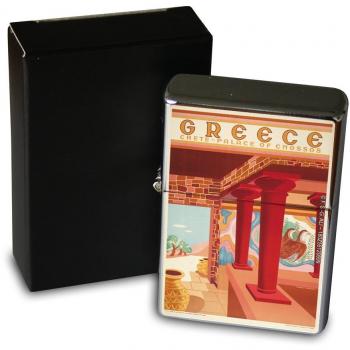 Encendedor Cromo De Gasolina Recargable Pared Aventurero Palacio de Knossos Grecia