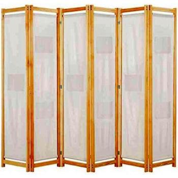 SengentoStyle Kamerscherm met 6 panelen 240x170x4 cm stof crème