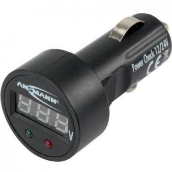 Comprobador de baterías ANSMANN 1900-0019 para baterías de coche de plomo ácido, modelo Power Check, color negro, instrumento de medición