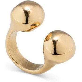 UNO de 50 Eternal Gold-Plated Metal Ring with Zen Balls for Women