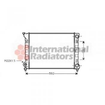 Radiador de refrigeración del motor Van Wezel 58002071 para Volkswagen Passat 1.6 HD (1988-1992)