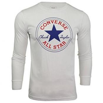 Camiseta de Manga Larga para Niños Converse Chuck Patch Blanca 12-13 Años Masculina