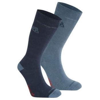 Craghoppers NosiLife Twin Pack Half Long Travel Socks