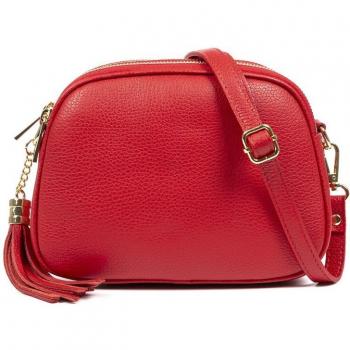 Bolso bandolera de piel auténtica Dollaro 22x9x16cm