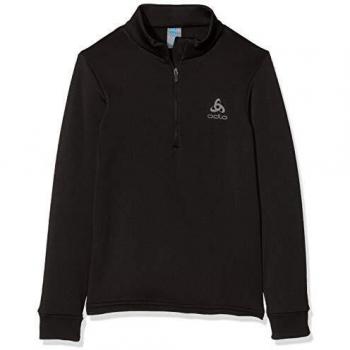 Odlo Midlayer 1/2 Zip Carve Kids Warm Black - Jersey Unisex, Unisex niños, 541789-15001, Black/Black, 104