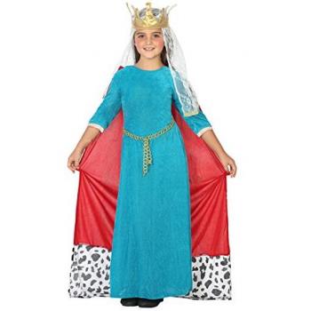 Disfraz Infantil Reina Medieval Azul para Niñas de 3 a 4 Años - Gran Fiesta