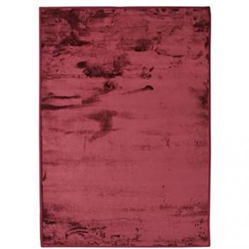 Alfombra Extra Suave Efecto Terciopelo 160 x 230 cm Color Rojo Oscuro