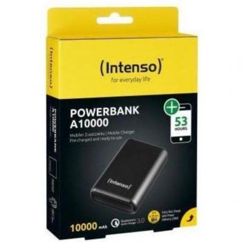 Intenso Powerbank A10000 Quick Charge 3.0 10000mAh 20W PD (Power Delivery) Portable Charger with USB-C and USB-A Output Ports, Black
