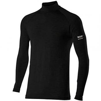 SIXS Technical Long Sleeve Merino Wool Base Layer - Black