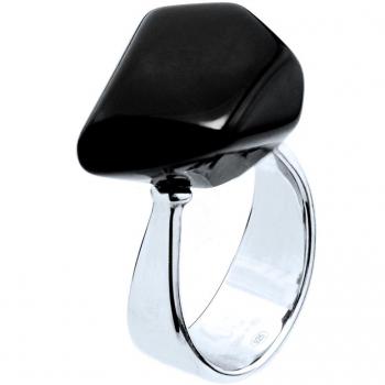 Anillo de Mujer Guess Collection GC CWR90706-56 de Plata de Ley Color Plateado y Negro Tamaño 56