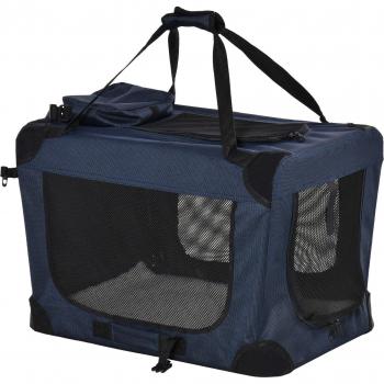 Transportín PawHut para Perro Gato con Cojín y Ventanas de Malla