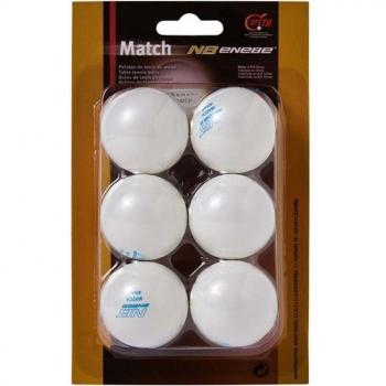 Blister 6 Pelotas de Ping Pong Enebe Match White 845505