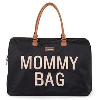 CHILDHOME Mommy Bag Large Diaper Bag Black Gold