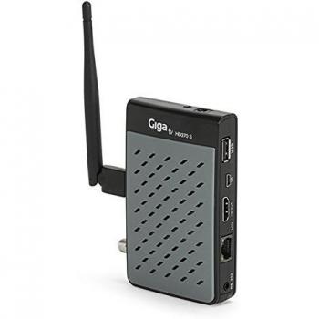 GigaTV HD370 S - Receptor Satélite DVB-S2 Mini con Conexión a Internet y HDMI