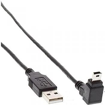 Cable USB 2.0 A a Mini-B de 1 m, Angulado 90°, Negro
