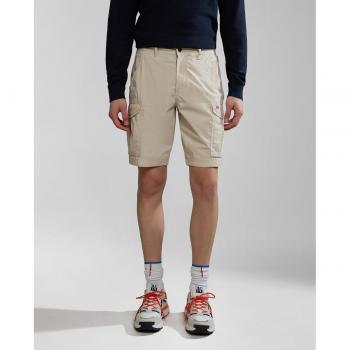 Napapijri Men's Noto 2.0 Casual Shorts - Military Green and Beige, Sizes 32/34 and W34