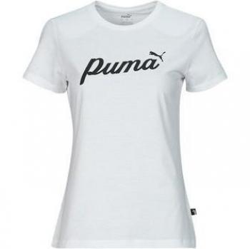 Camiseta Puma Essentials+ Script Blanco Mujer - Modelo 679315-02