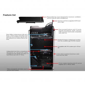 SilverStone SST-FT03B - Carcasa de ordenador Fortress Mini Torre Micro ATX, negro